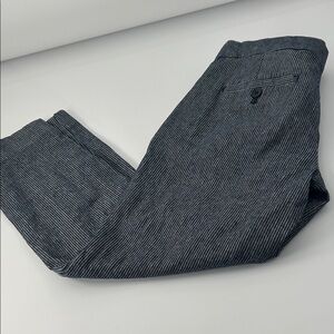 Banana Republic Men's Pinstriped Black Pants